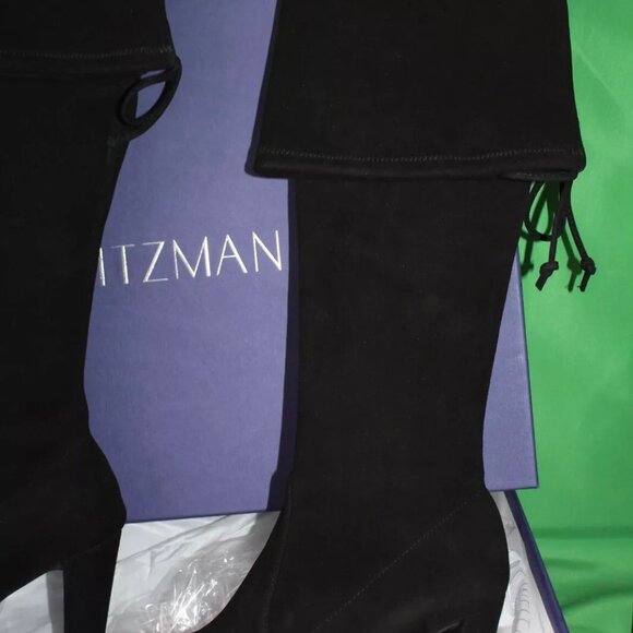 Stuart Weitzman Taglia Highland Black Suede High Heel Boots WL59653 Women's 6 - Picture 3 of 10